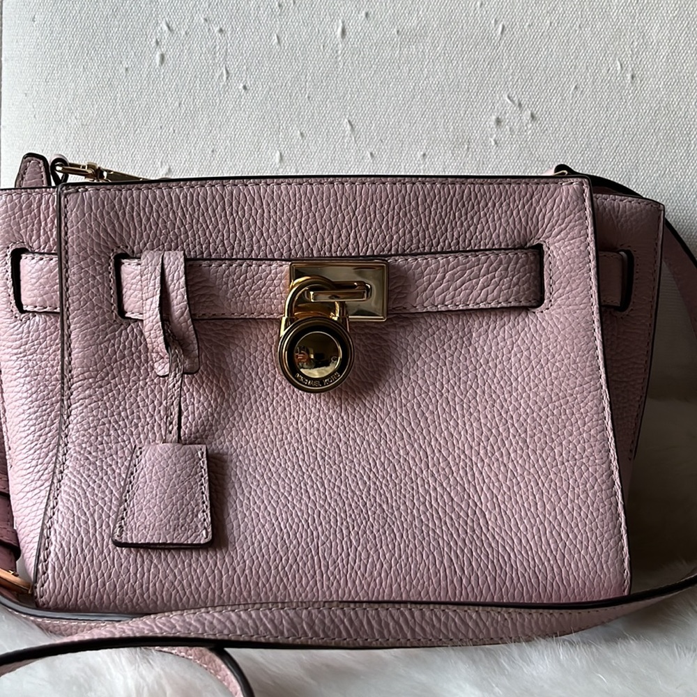 Michael Kors Hamilton Small Crossbody Woman's Travel Messenger Leather Bag Purse - Picture 6 of 15